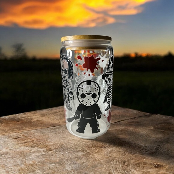 Horror characters 16 oz Tumbler! - Picture 2 of 2